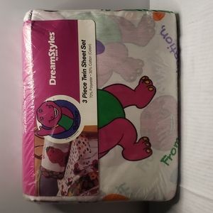 vintage Barney twin sheet set